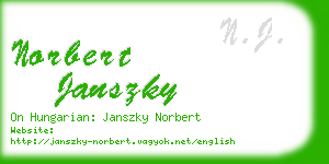 norbert janszky business card